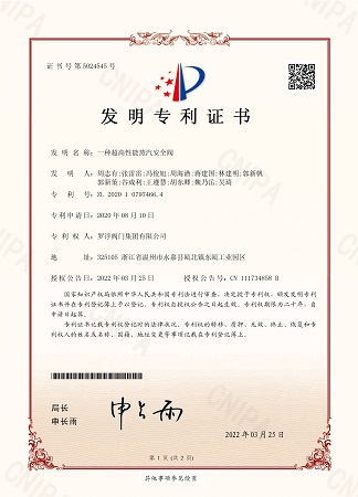 一種超高性能蒸汽安全閥